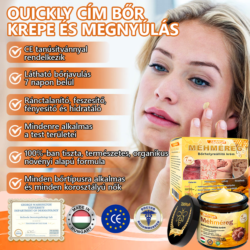 Bőrgyógyász ajánlása ✨ ZödVita® Méhméreg Bőr Helyreállító Krém 🍂 Magyar fejlesztés, magyarországi gyártás és szállítás