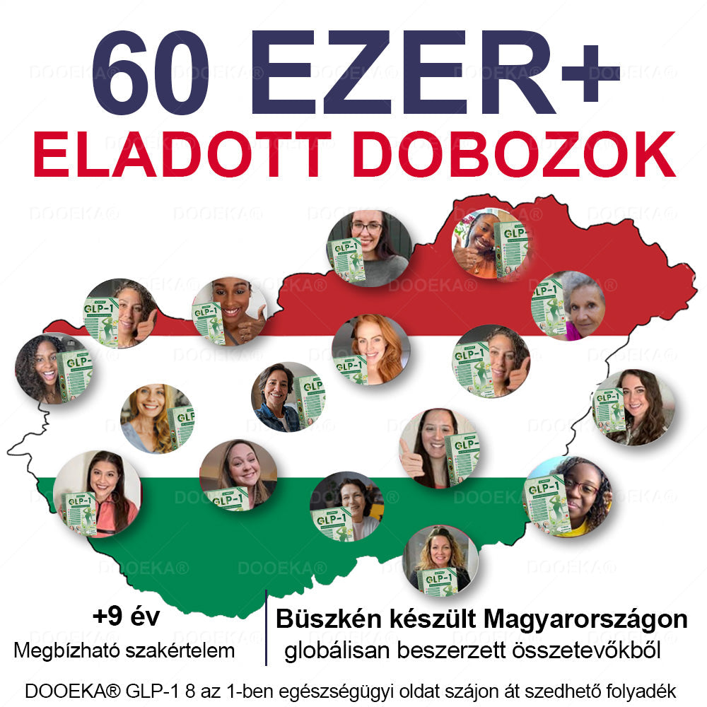DOOEKA® GLP-1 8 az 1-ben Fit & Vital Szájon át szedhető oldat – Napi egyszer, 7 nap alatt látható változás / Elhízás, szív- és érrendszeri egészség, cukorbetegség, alvási apnoe, bélrendszer egészsége, ízületi problémák és még sok más esetén