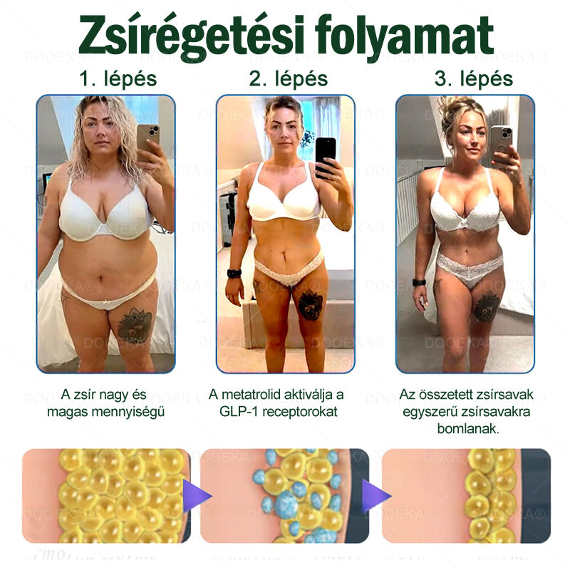 DOOEKA® GLP-1 8 az 1-ben Fit & Vital Szájon át szedhető oldat – Napi egyszer, 7 nap alatt látható változás / Elhízás, szív- és érrendszeri egészség, cukorbetegség, alvási apnoe, bélrendszer egészsége, ízületi problémák és még sok más esetén
