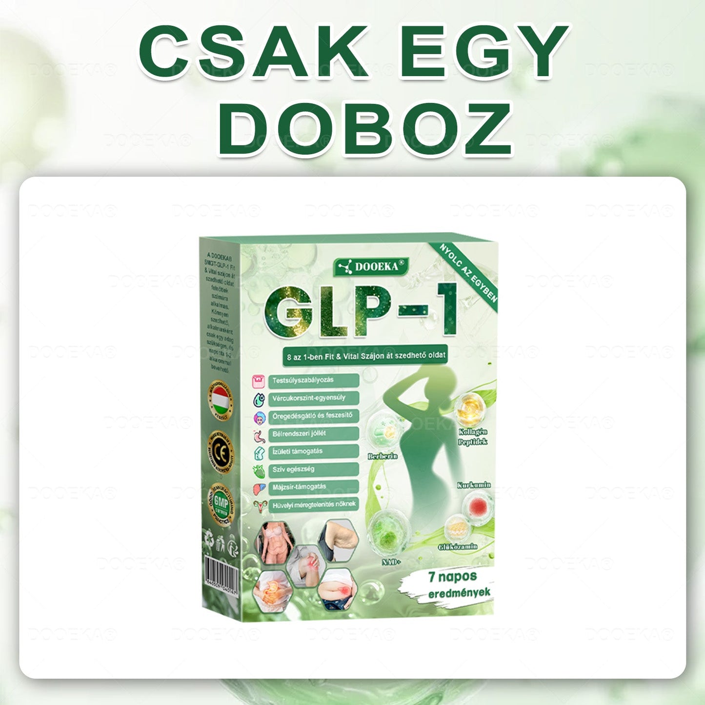✨DOOEKA® GLP-1 8 az 1-ben Fit & Vital Szájon át szedhető oldat – Napi egyszer, 7 nap alatt látható változás / Elhízás, szív- és érrendszeri egészség, cukorbetegség, alvási apnoe, bélrendszer egészsége, ízületi problémák és még sok más esetén